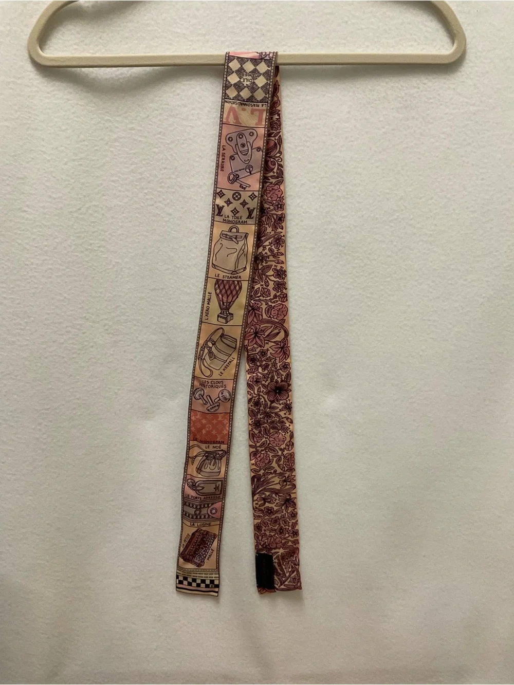 Louis Vuitton Silk Jeu De Louis BB Bandeau Pink